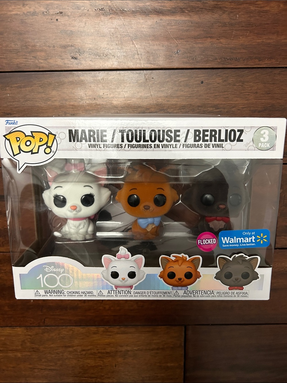 Funko Pop! Disney Aristocats 3-Pack Flocked Figures- new/never opened exclusive